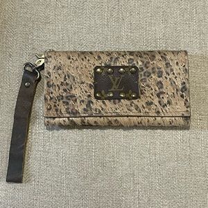 Keep It Gypsy upcycled Louis Vuitton tri-fold clutch/wristlet